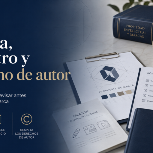 Marca, registro y derechos de autor como activos jurídicos y comerciales.